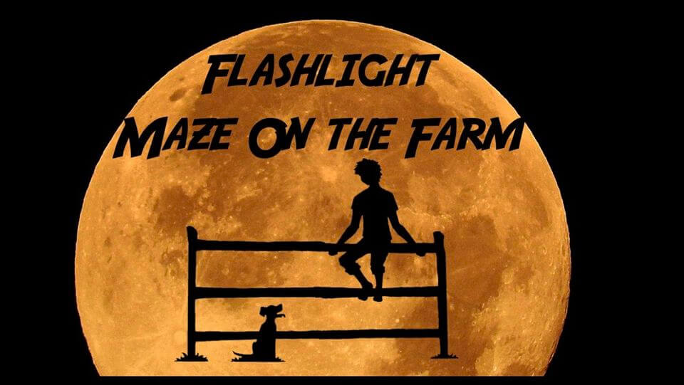 Flashlight maze at Huckleberry Trail Farm