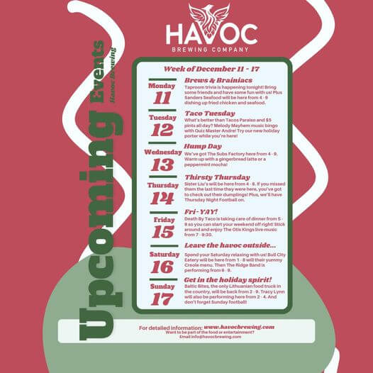 Havoc brewing events