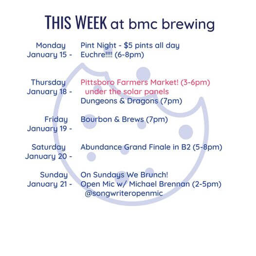 bmc brewing calendar