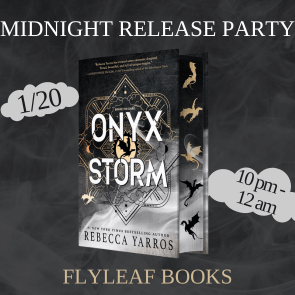 Onyx Storm release party at Flyleaf Books